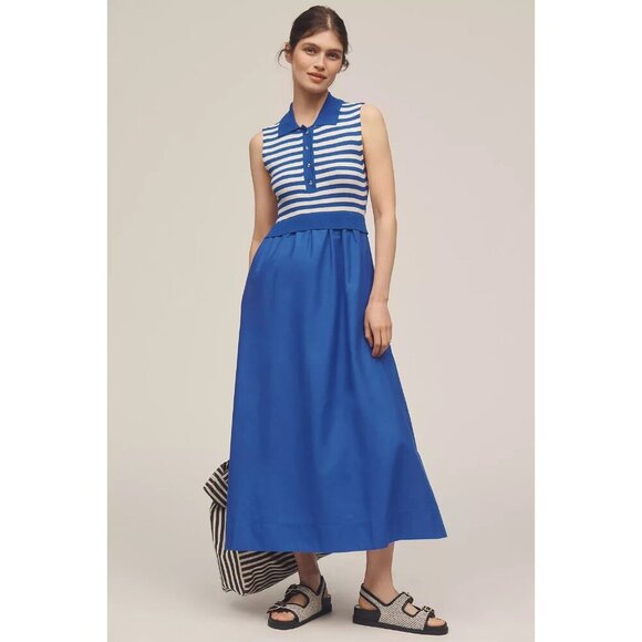 Anthropologie Dresses & Skirts - By Anthropologie Thea Polo Collar Sleeveless Dress L